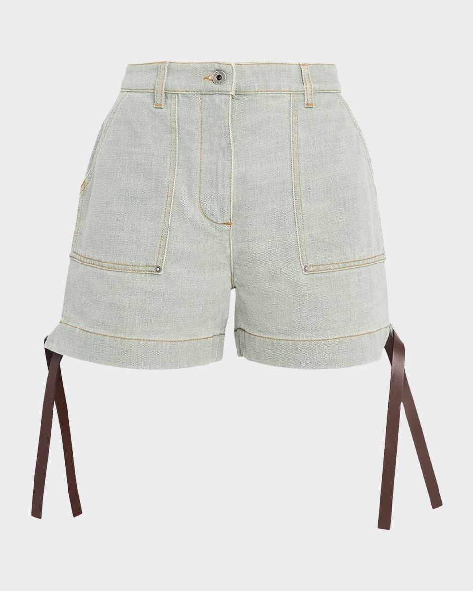 Leather-Ties Workwear Shorts
